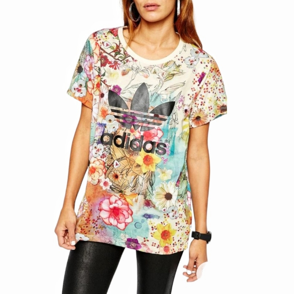 Adidas Originals - Trefoil Floral Colorful Tee